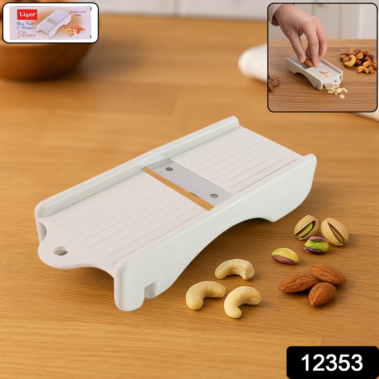 Liger Multipurpose Dry Fruit Slicer Ginger (1 Pc)