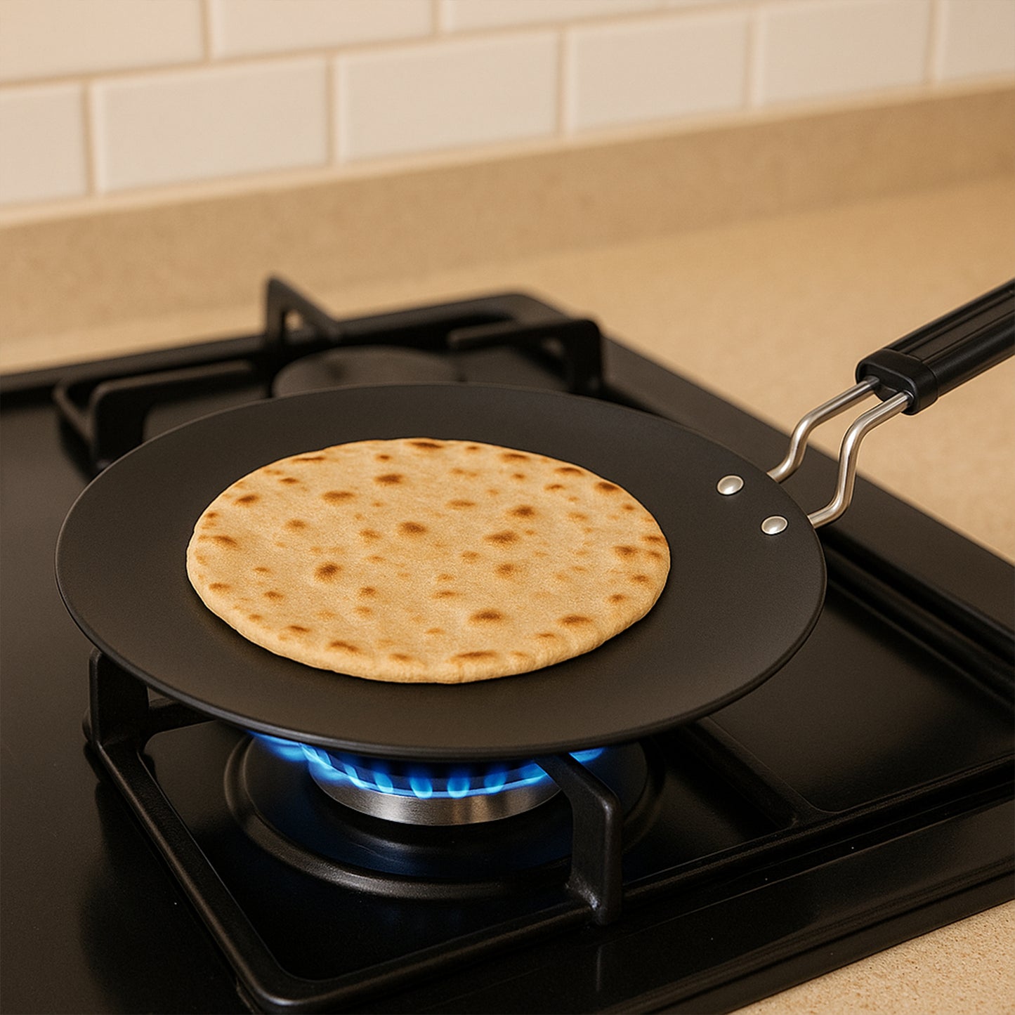 Compact Non-stick Flat Roti Tawa (9 Inch 1 Pc)