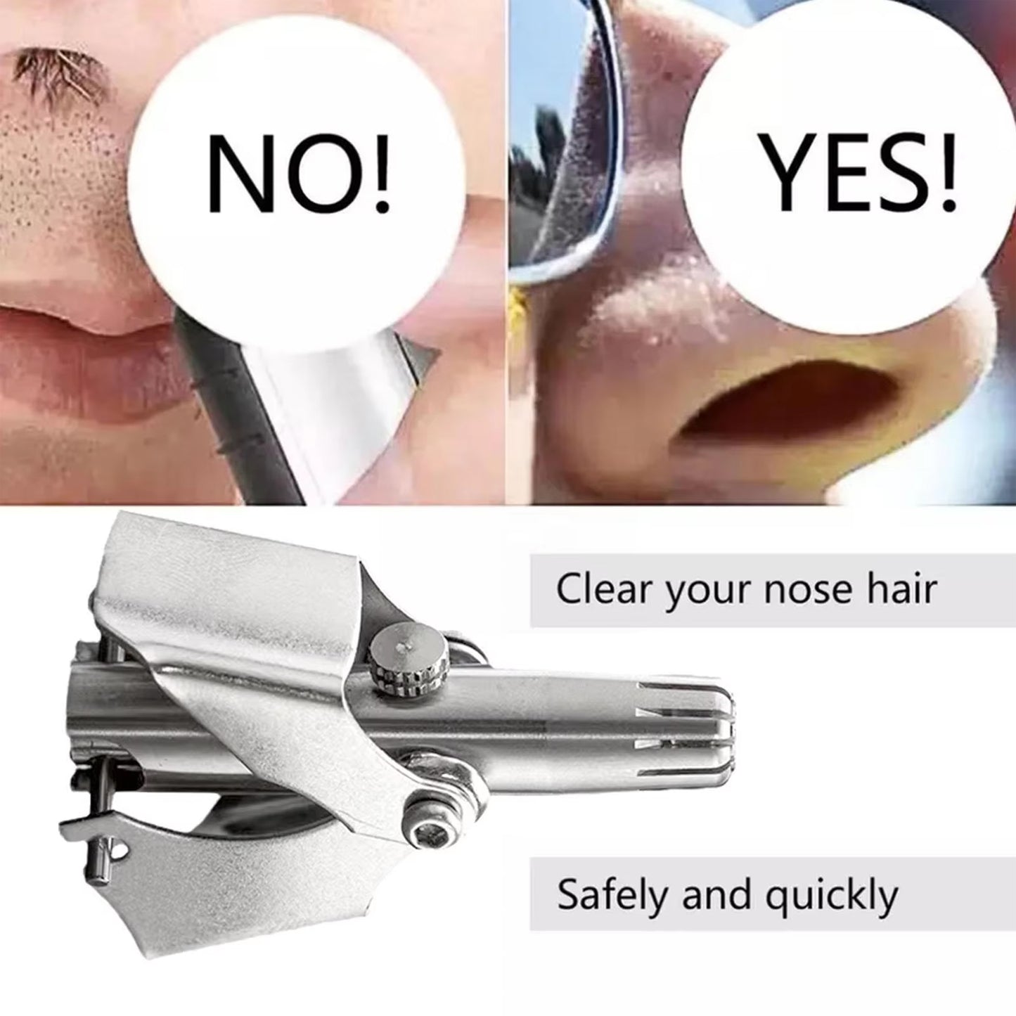 Nose Hair Clipper Stainless Steel Hair Remover (1 Pc With Brush Plastic Case)