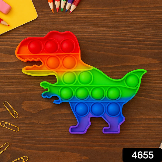 Dinosaur Shaped Rainbow Pop It Fidget Toy (1 Pc)