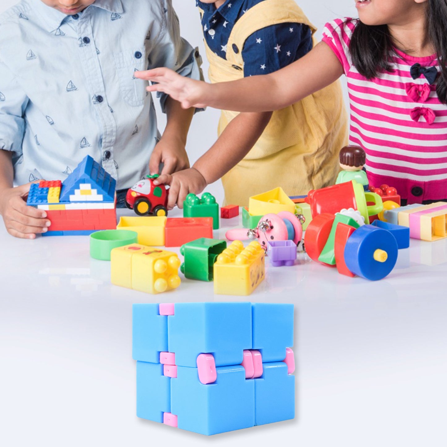 Infinity Cube Fidget Toy Stress Relief Hand Puzzle For Kids  Adults 1 Pc