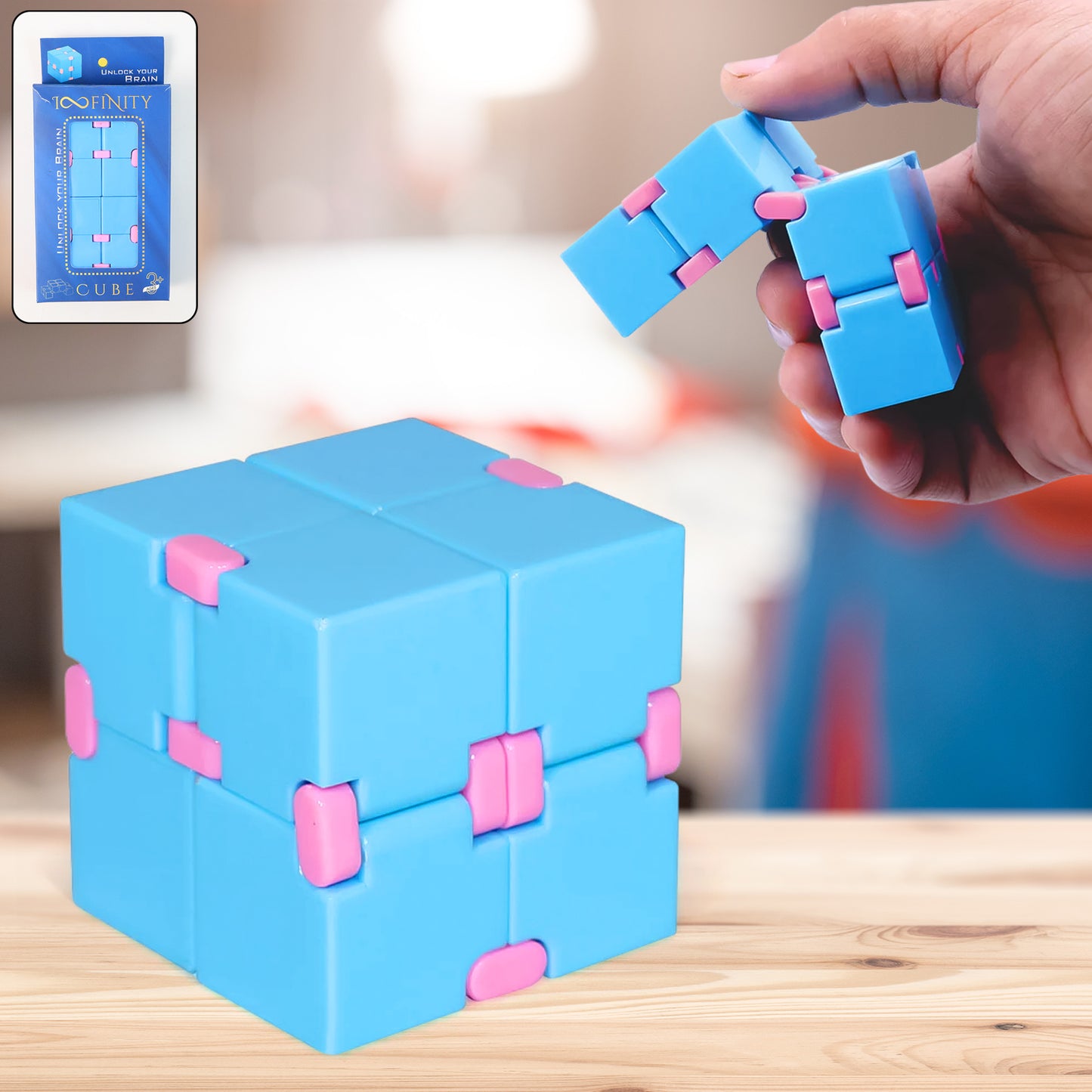 Infinity Cube Fidget Toy Stress Relief Hand Puzzle For Kids  Adults 1 Pc