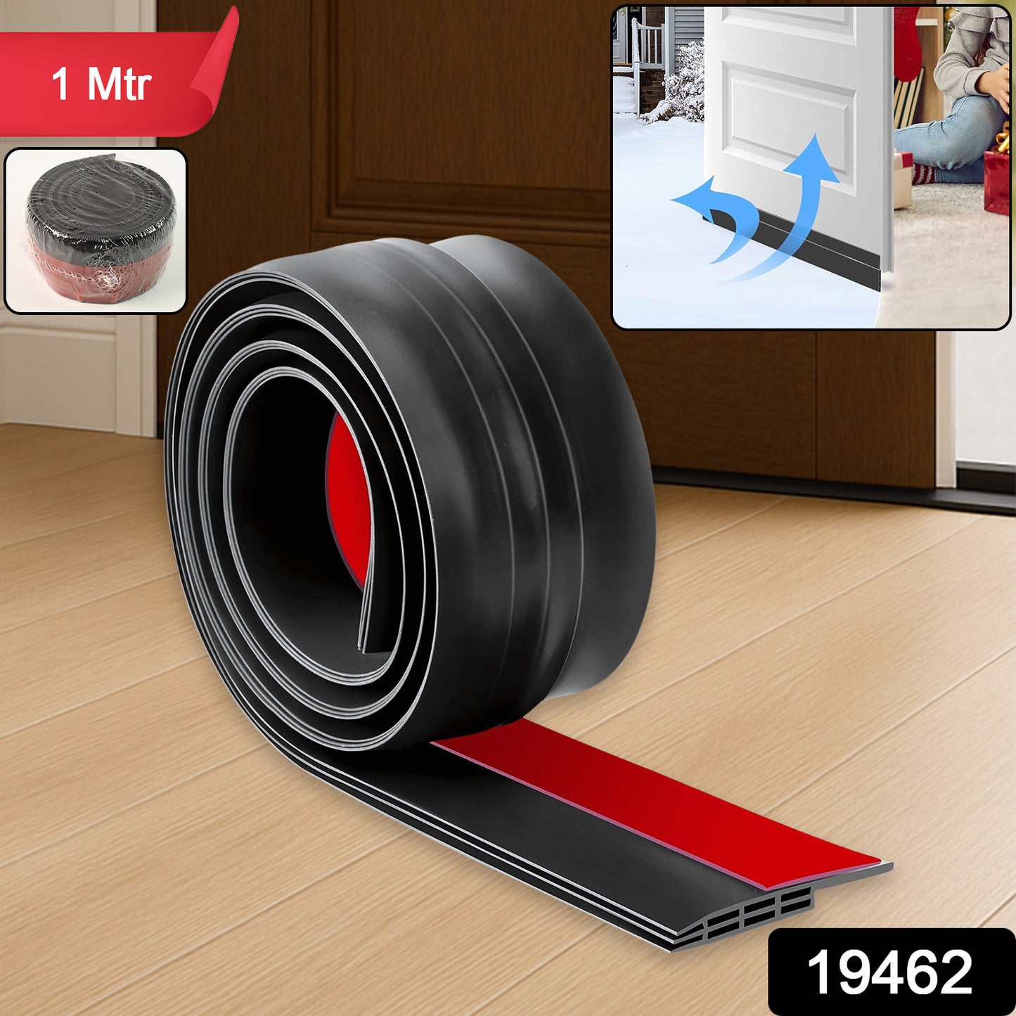 1 Meter Self-adhesive Silicone Door Bottom Seal Strip (1 Mtr 1 Pc)