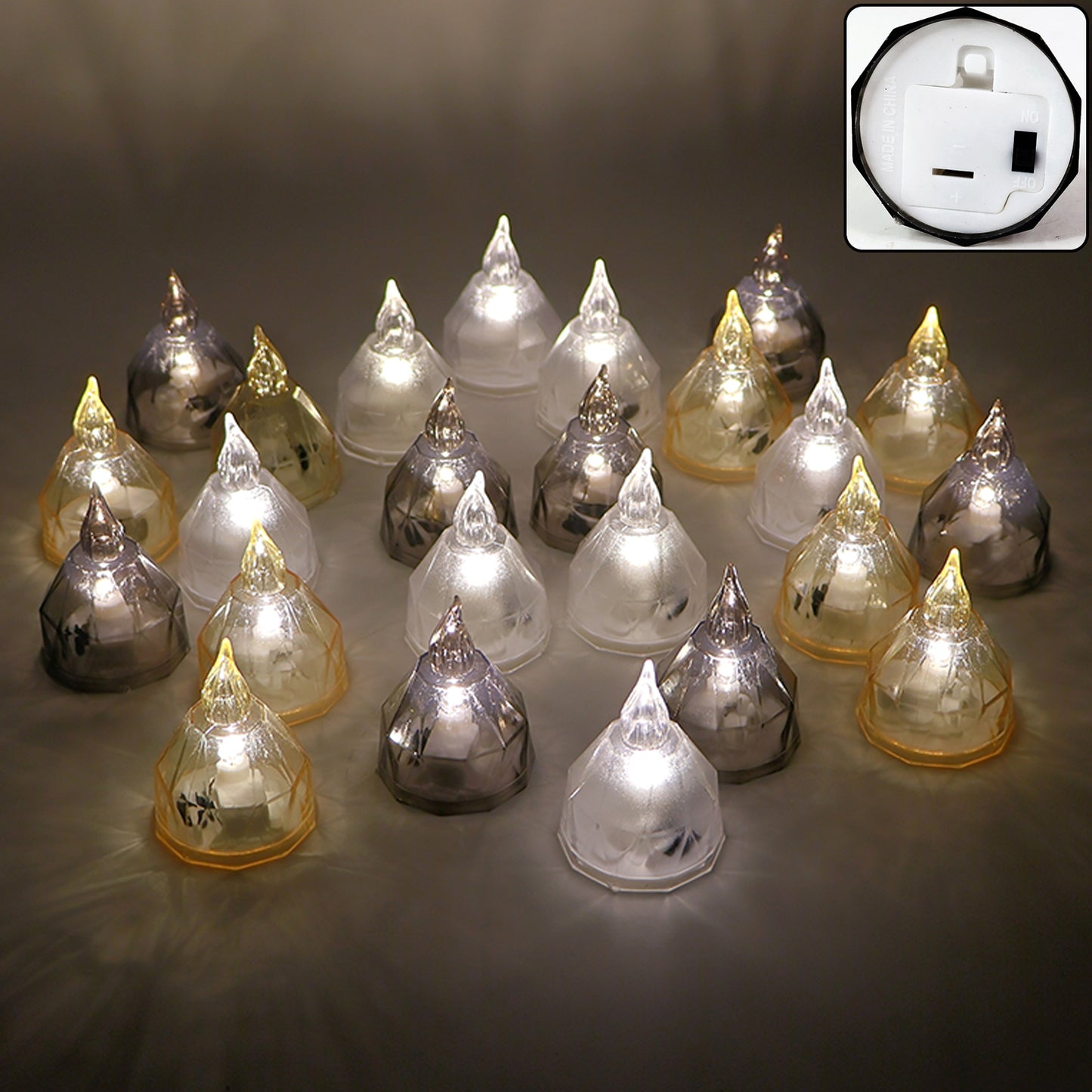 Premium 24 Piece Led Candle Lights Set  Flameless Decorative Tealight Candles