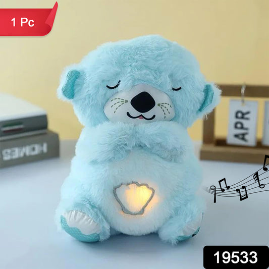 Soft Plush Musical Teddy Bear Toy With Led Light  (1 Pc)