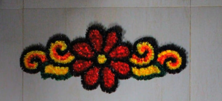 Handmade Floral Rangoli mate 1 pcs