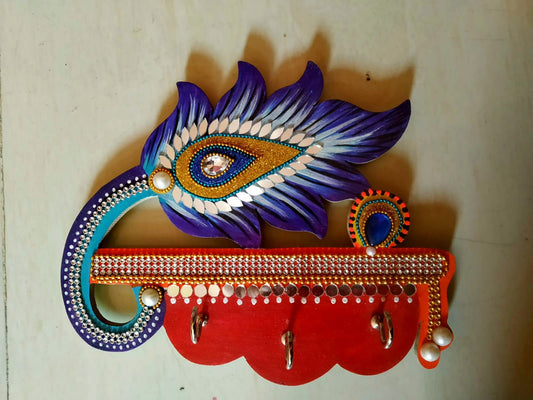 Divine Krishna Wall Hanging Key Holder