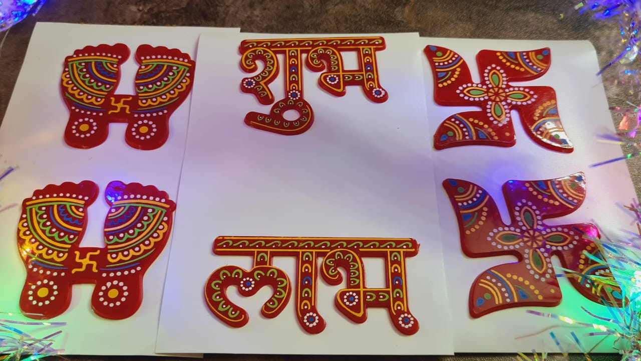 Decorative Wooden Shubh Labh Wall Hanging