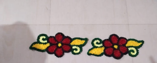 Handmade Floral Rangoli mate 1 pcs