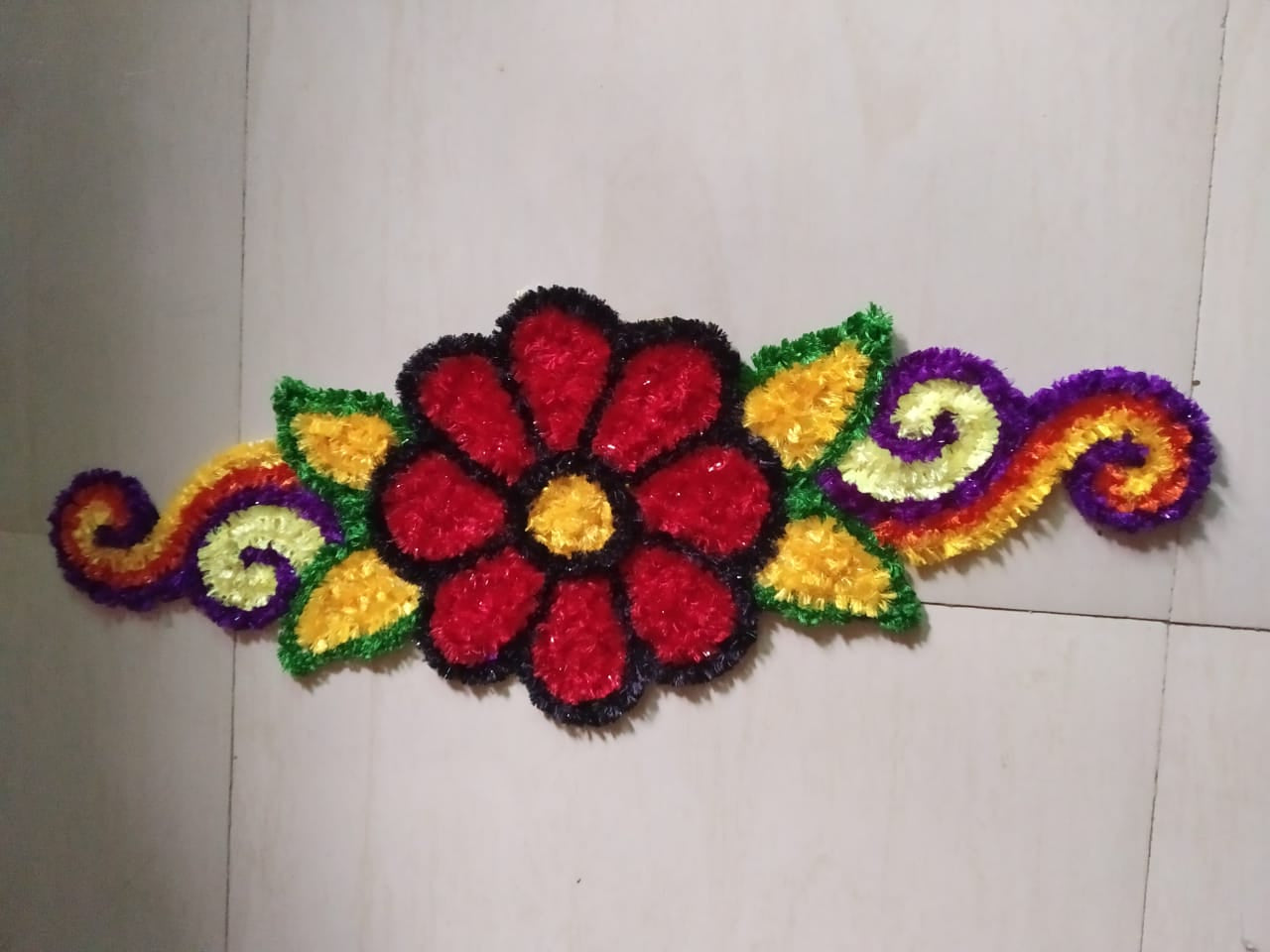 Handmade Floral Rangoli mate 1 pcs