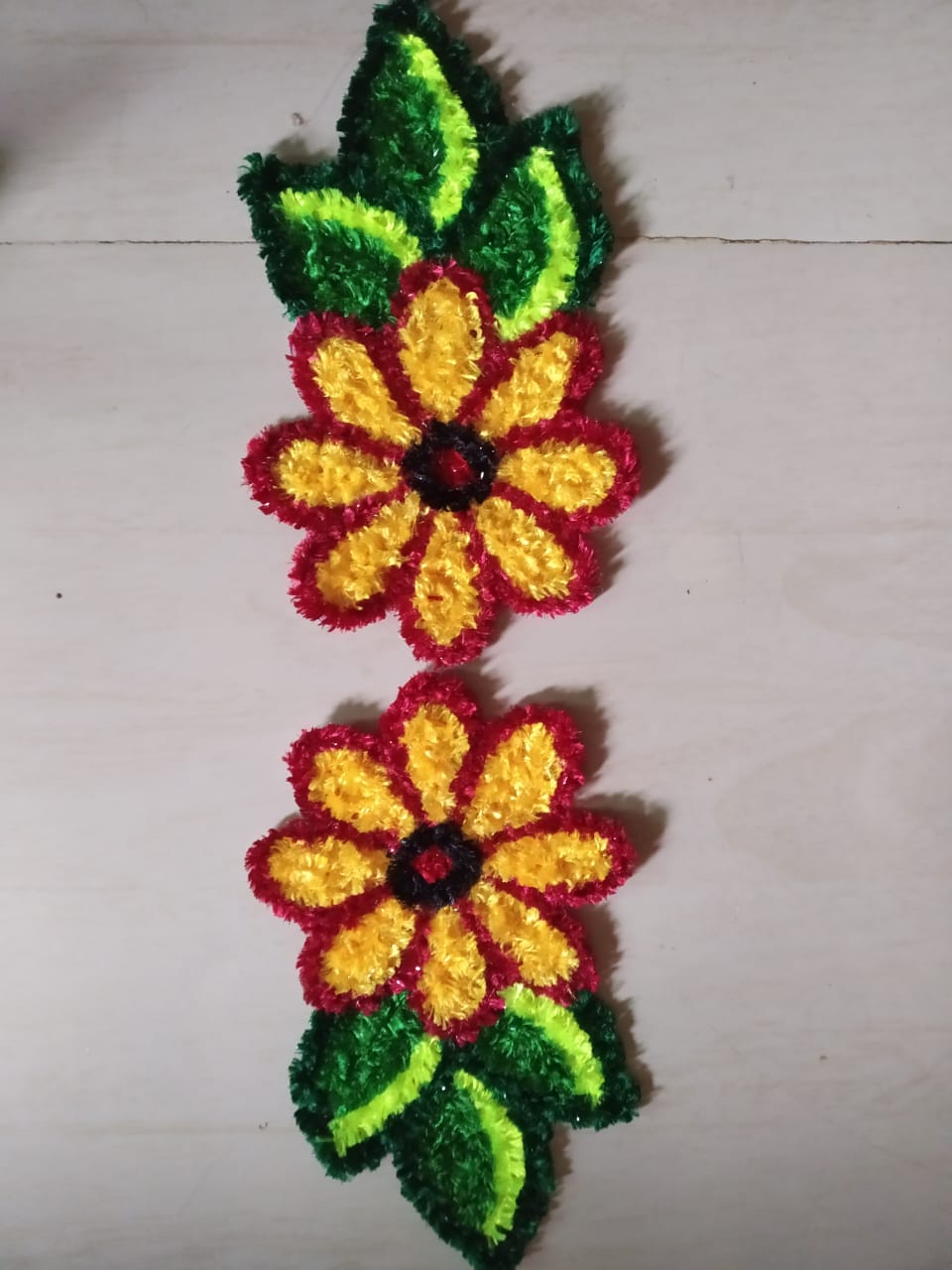 Handmade Floral Rangoli mate 1 pcs