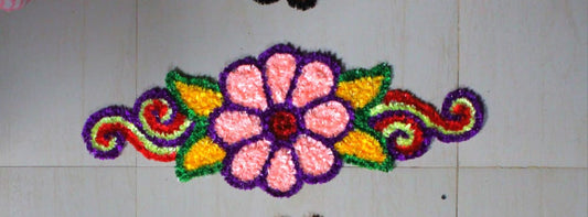 Handmade Floral Rangoli mate 1 pcs