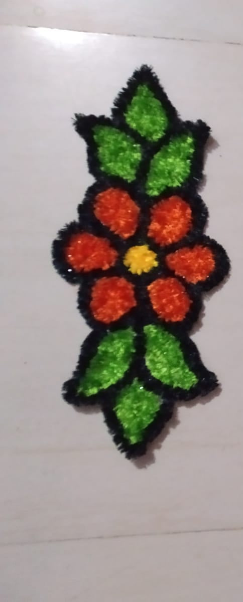 Handmade Floral Rangoli mate 1 pcs