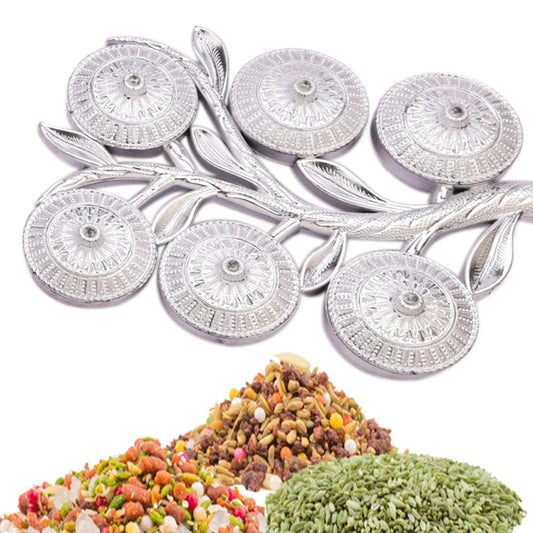Tree Shape Mukhwas Daniserving Tray 6 Storage