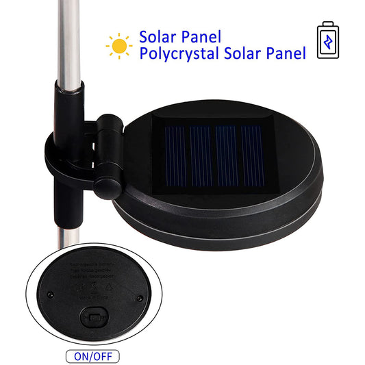 2pcs Garden Solar Outdoor Lights Decorative  7 Colors Changing Rgb Light Waterproof