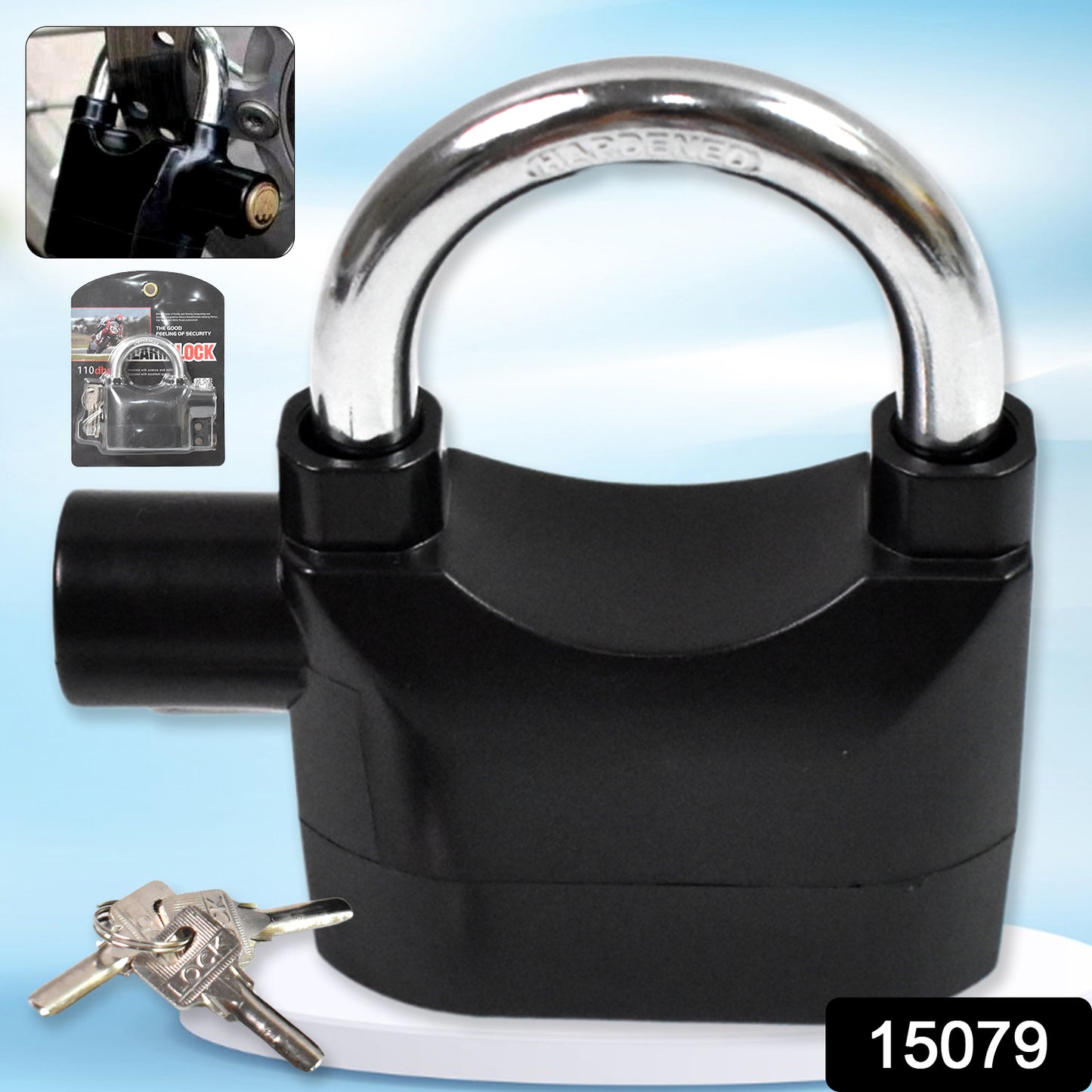 Plastic Body Waterproof Siren Alarm Smart Alarm Lock 3 Keys (1 Set)