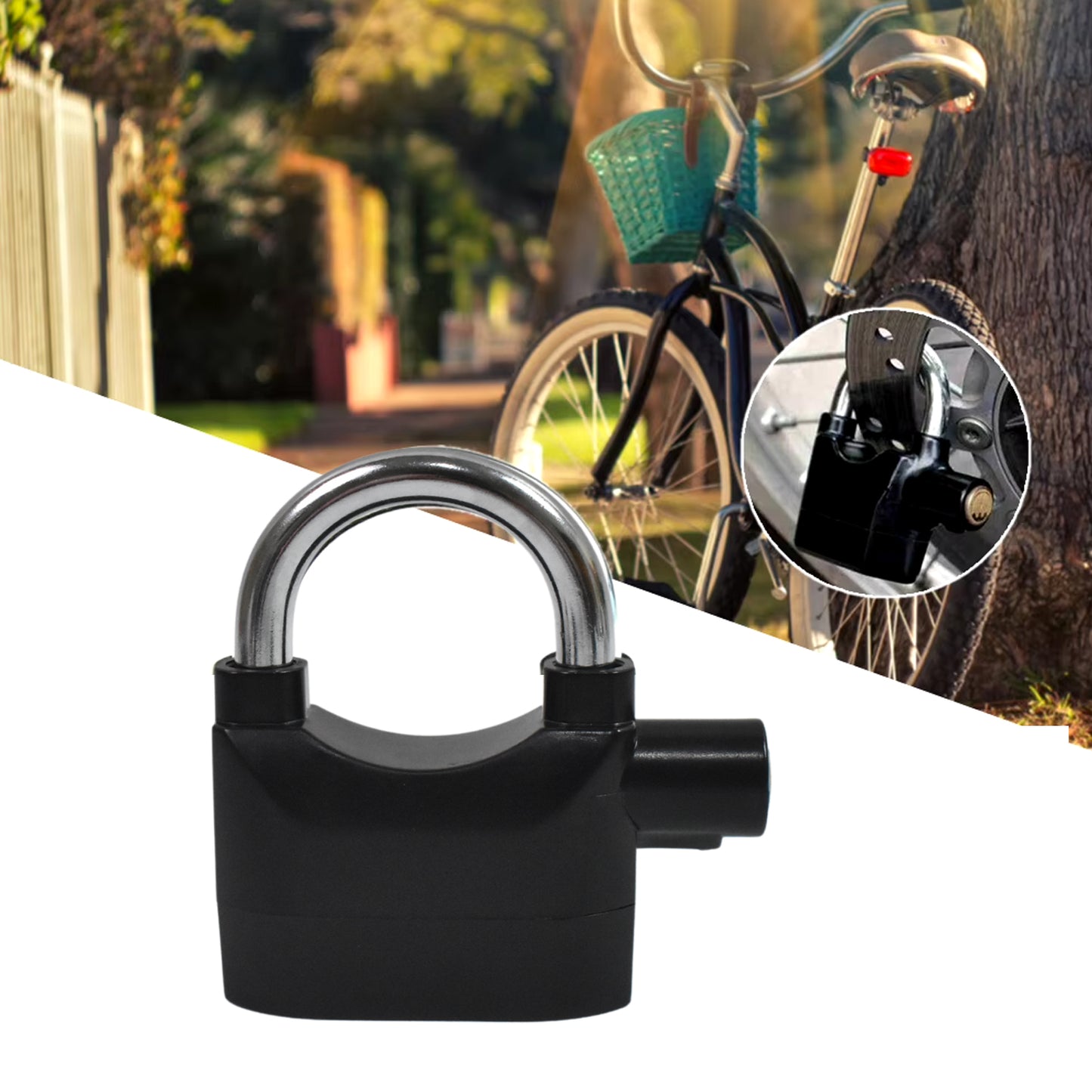 Plastic Body Waterproof Siren Alarm Smart Alarm Lock 3 Keys (1 Set)
