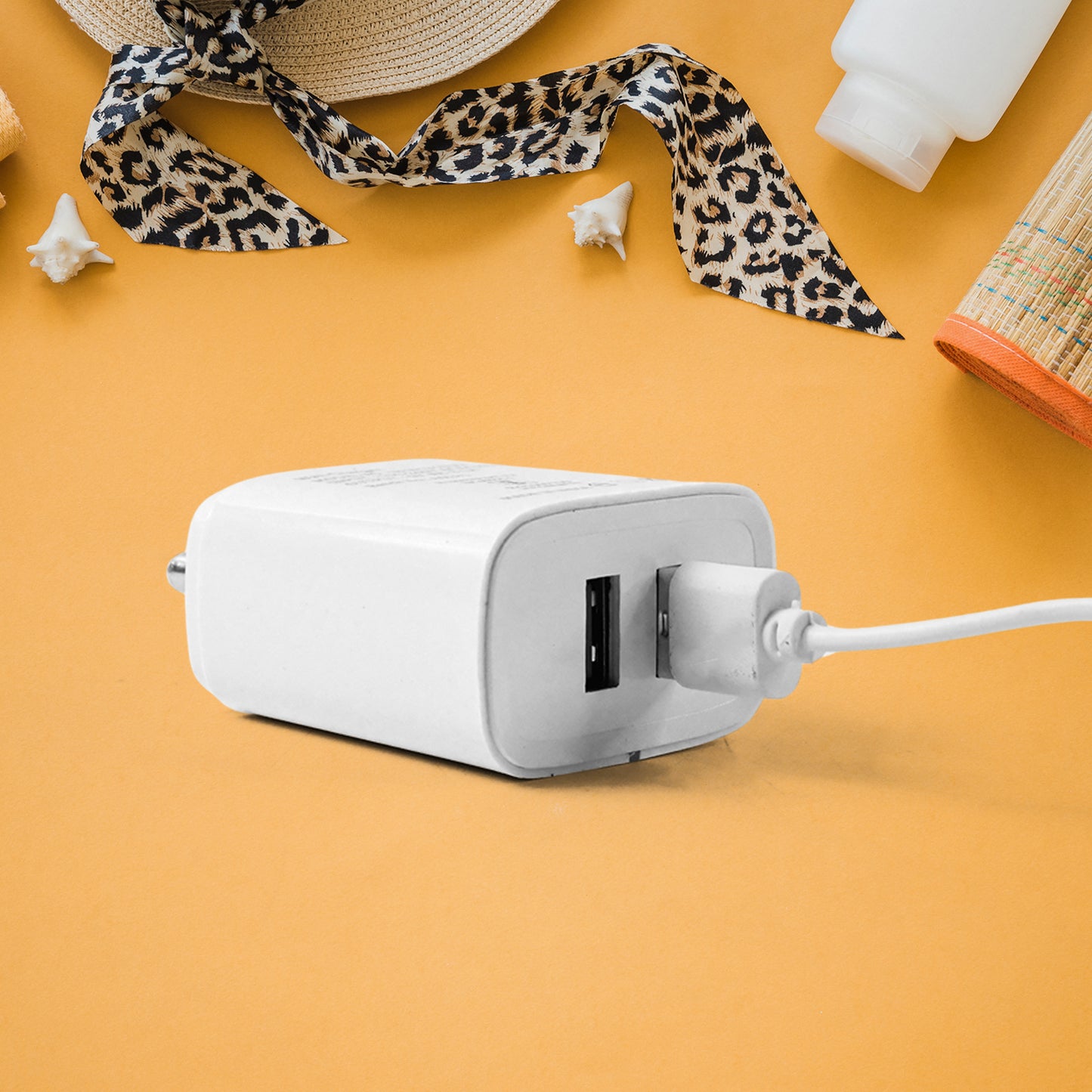 Iball Dual Usb Wall Charger 5v3.1a High-speed Dual Port Fast Charging Adapte (1 Pc)