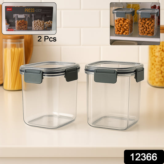 Apex Press N Lock Airtight Food Storage Container Set (2pc900ml) Approx