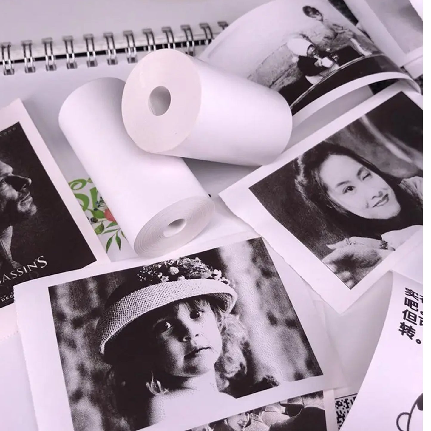8839 Small Thermal Printer Paper Printing Paper Roll Aging Resistant Fast Color Rendering Portable Clear Printing For Travel (1 Pc Printing Paper Roll )