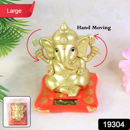 Decorative Religious Lord Ganesha With Solar-powered Base (1 Pc)