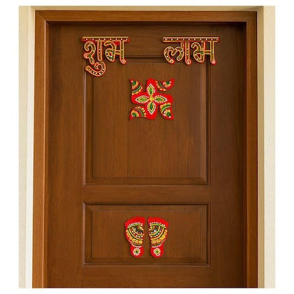 Decorative Wooden Shubh Labh Wall Hanging