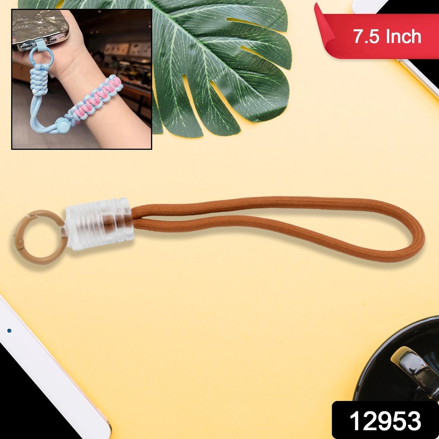 Multipurpose Hand Wrist Strap Lanyardwith Cellphone Phone Strap (1 Pc 7.5 Inch Multicolor)