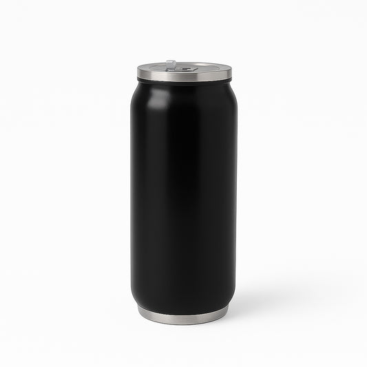Stainless Steel Can-shaped Vacuum Flask With Built-in Straw 500ml Approx (1 Pc)