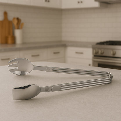 Stainless Steel Multipurpose Serving Chimta, Tong  2-in-1 Pasta  Salad Tong (1 Pc)