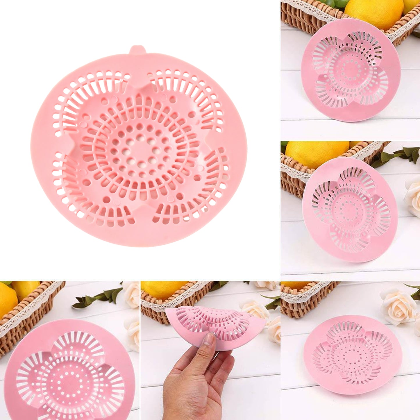 Multipurpose Silicone Sink Drain Hair Catcher And Filter Cover (1 Pc)