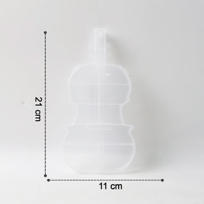 Violin Shape Plastic Storage Box (1 Pc)