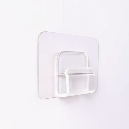 Cute Cartoon Print Transparent Wall Hook With Self-adhesive Back (1 Pc)