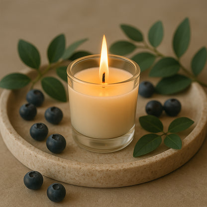 Inlief  Blueberry Soy-blend Votive Candle Glass  50 Gm (1 Pc)