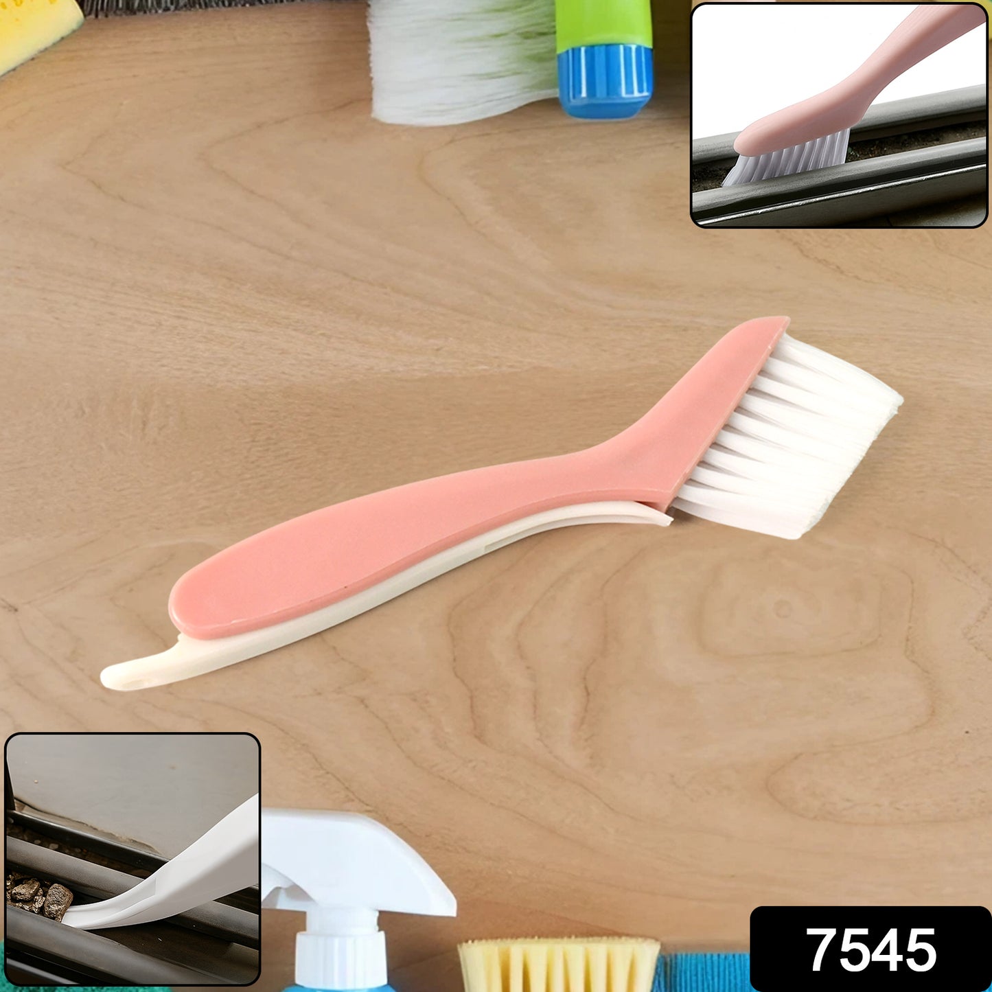Multi-functional 2-in-1 Groove Cleaning Brush With Crevice Scraper