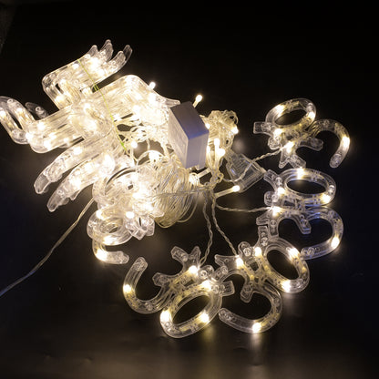 8320 Swastik Om Curtain Decorative Lights String Lights With 12 Hanging Props138 Led Diwali Decoration Items For Home Decor Night Light Room Lights For Bedroom Balcony Decor.