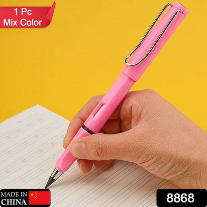 8868 2 In1 Everlasting Pencil Replaceable Head With Eraser Inkless Pencils Eternal Infinite Pencil Portable Everlasting Pencil Reusable Erasable Magic Pencils For Kids Painting Stationary Set (1 Pc)