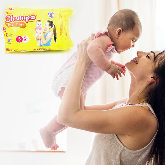 Small Champs Dry Pants Style Diaper- Small (S5 Pcs )