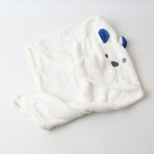 Soft Microfiber Hair Drying Towel Wrap With Cute Animal Ears  Button Closure (1 Pc)