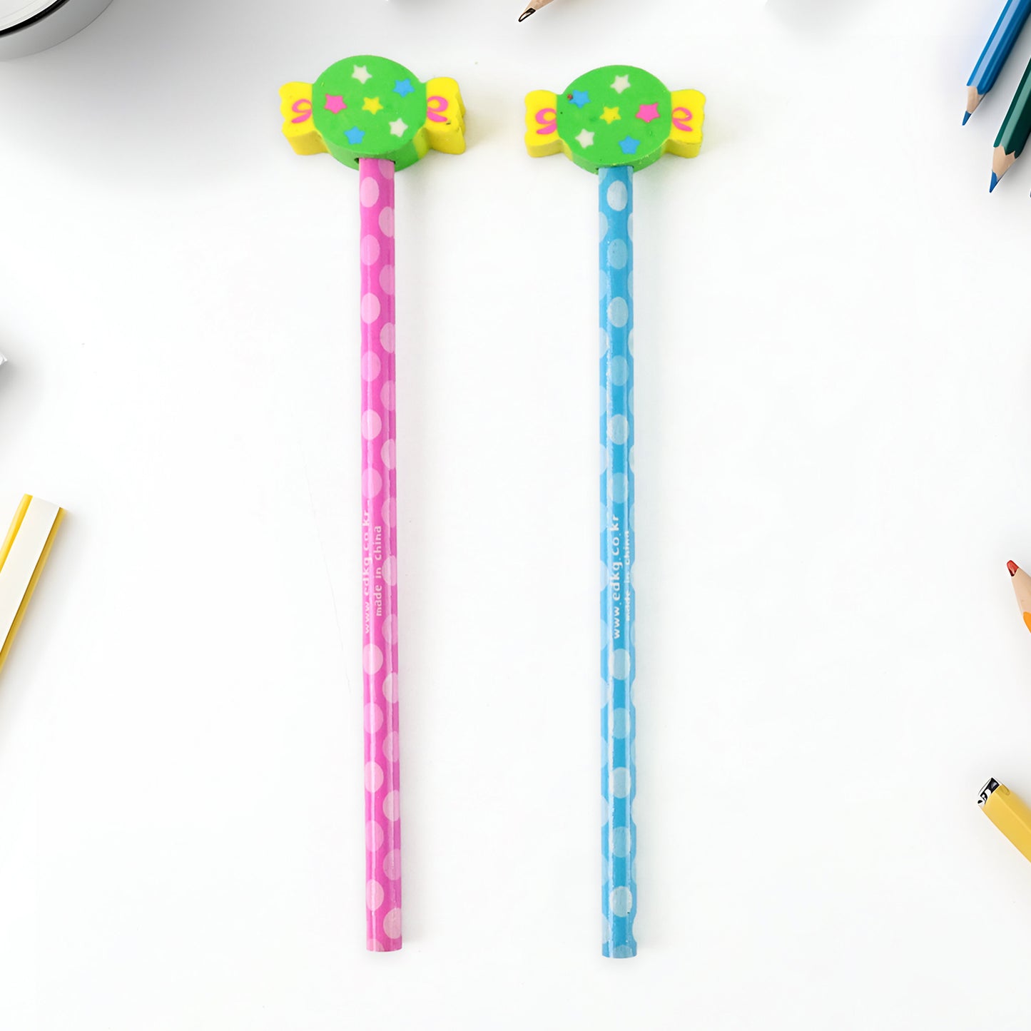Fun Candy Design Pencil Set With Accessories (1 Set )