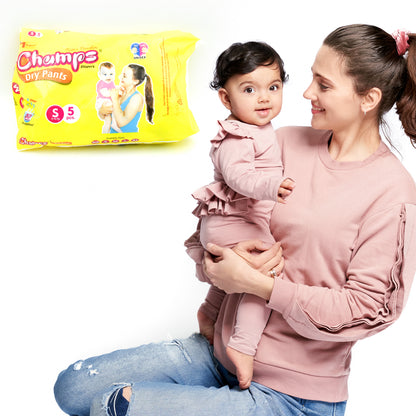 Small Champs Dry Pants Style Diaper- Small (S5 Pcs )