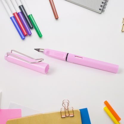 Pink 2-in-1 Everlasting Magic Pencil With Replaceable Eraser  Inkless Reusable Portable