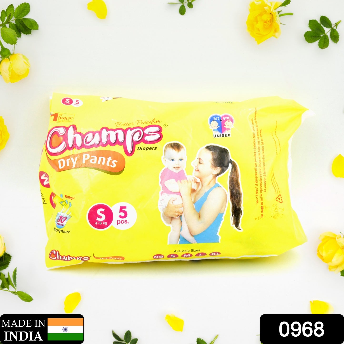 Small Champs Dry Pants Style Diaper- Small (S5 Pcs )