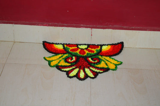 Beautiful Feather Yarn handmade Rangoli Mats