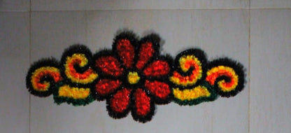 Handmade Floral Rangoli mate 1 pcs