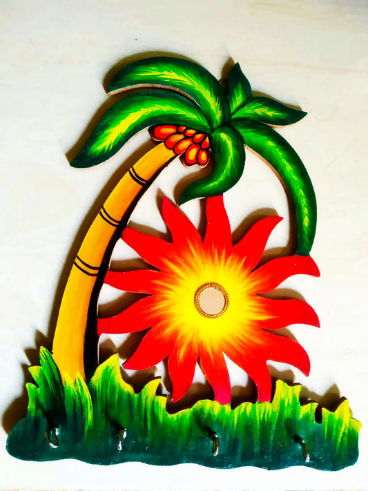 coconut tree Wooden Key holder