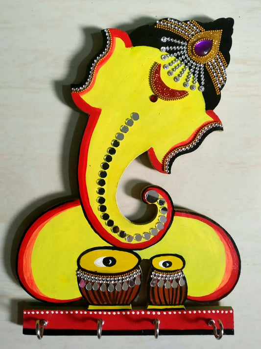 Handcrafted Ganpati ji tabla idol Wall Hanging key holder
