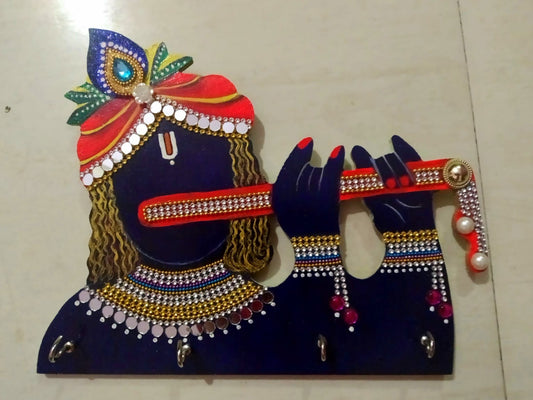 Divine Krishna Wall Hanging Key Holder