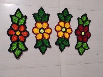Handmade Floral Rangoli mate 1 pcs