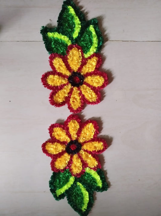 Handmade Floral Rangoli mate 1 pcs
