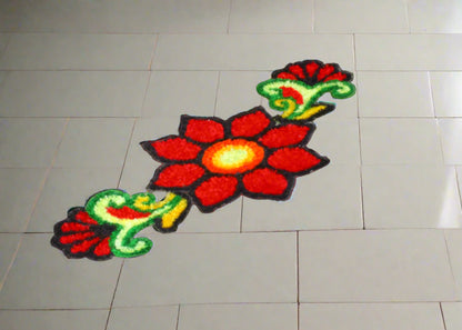 Handmade Floral Rangoli mate